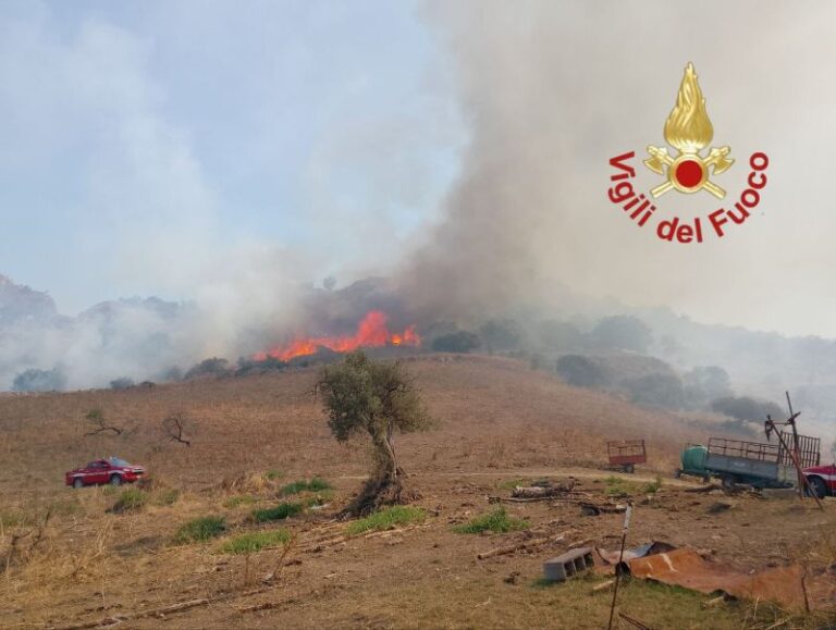 Regalbuto, terribile incendio: intervento massiccio per domare il rogo