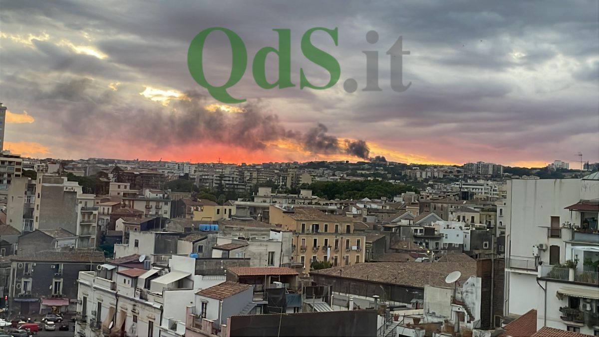 Incendio in via Sebastiano Catania: in fiamme sterpaglie e copertoni Incendio in via Sebastiano Catania: in fiamme sterpaglie e copertoni