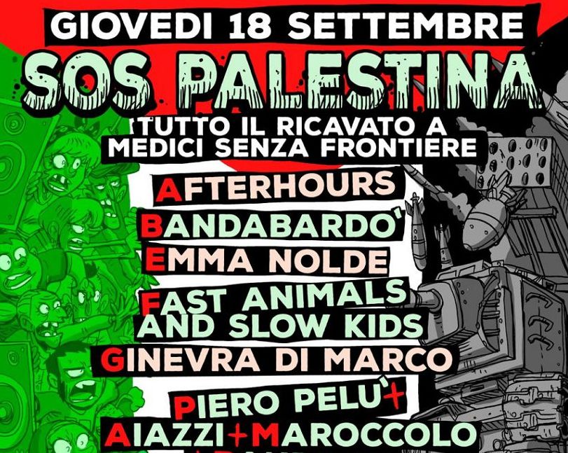 Sold out il concerto S.O.S. PALESTINA! a Firenze voluto da Piero Pelù