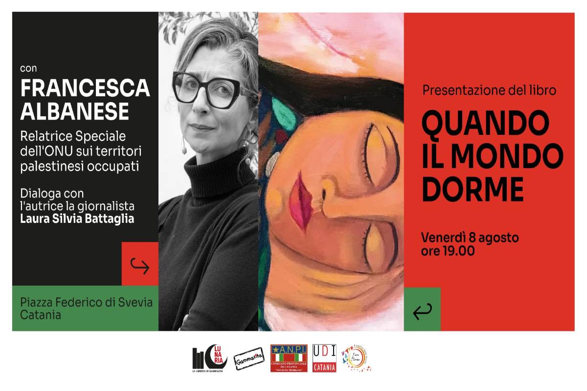 “Quando il mondo dorme”, a Catania Francesca Albanese presenta storie e riflessioni sulla Palestina