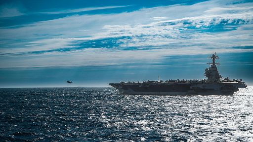 Nato: ecco manovre portaerei tedesca Hamburg con Gerald Ford Usa