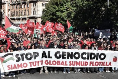Sciopero generale Cgil e Usb per Gaza, scontro Landini-Salvini