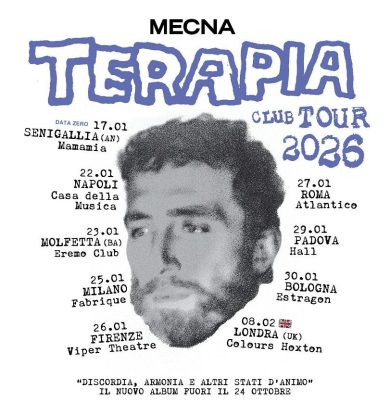 Per Mecna un tour nei club dopo l’annuncio del nuovo album
