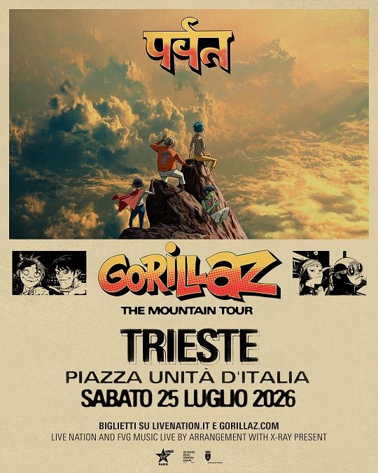 I Gorillaz festeggieranno 25 anni di carriera con un live a Trieste