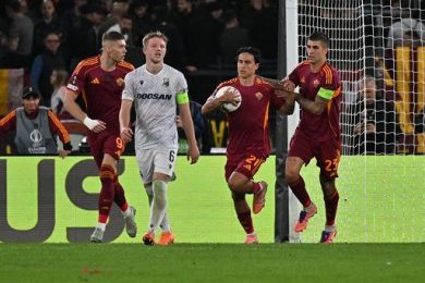 Roma-Viktoria Plzen 1-2, Dybala non basta