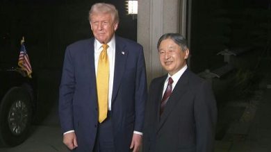 Trump ricevuto dall’Imperatore Naruhito a Palazzo Imperiale