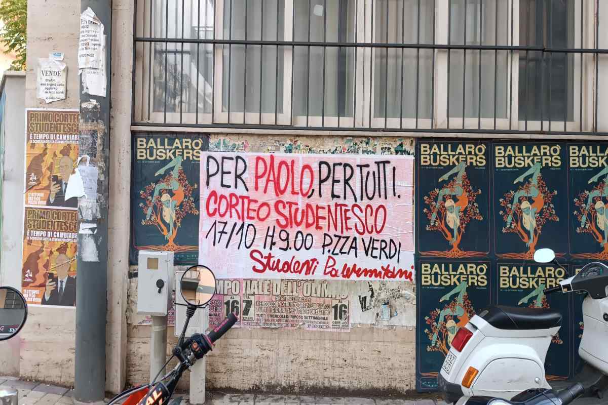“Per Paolo, per tutti”: a Palermo un nuovo corteo studentesco dopo l’omicidio