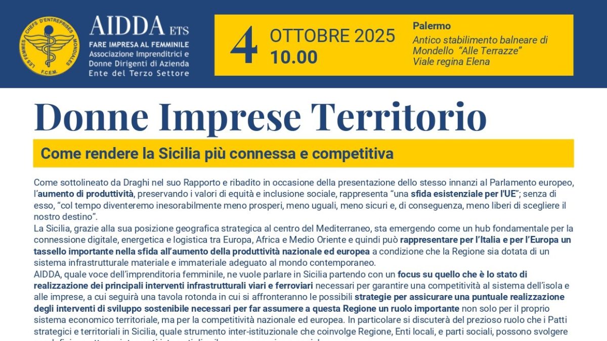 “Donne, imprese, territorio”: le imprenditrici a Mondello per una Sicilia più competitiva
