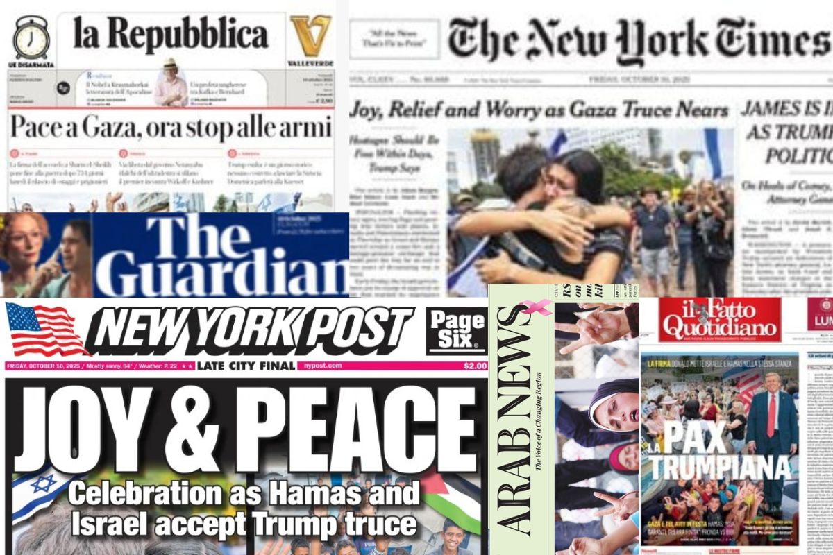 La pace a Gaza vista dalla stampa mondiale: ecco le reazioni all’accordo