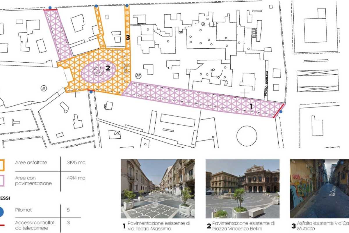 FOTO | Catania, restauro del Teatro Massimo e della nuova Piazza Bellini