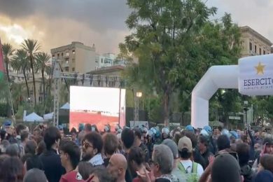 Nuovo sit-in pro-Palestina a Palermo,  si protesta contro il Villaggio dell’Esercito