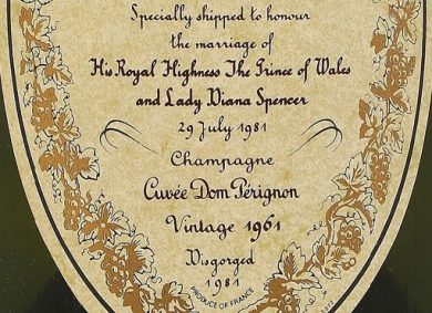 All’asta magnum di Dom Perignon 1961 del matrimonio di Carlo e Diana