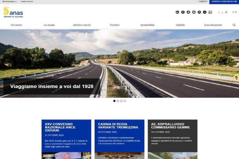 Anas, online il nuovo sito: prosegue l’evoluzione digitale dell’azienda