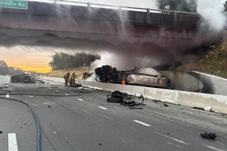Terrore in strada, camion cisterna si schianta contro il guardrail e si infiamma: le immagini dell’incidente – VIDEO