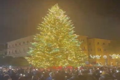 VIDEO | Palermo, si accende l’albero di Natale a piazza Politeama. Lagalla: “Sia un periodo di conciliazione”
