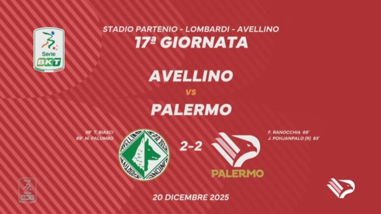 Avellino-Palermo 2-2 gli highlights del match | VIDEO