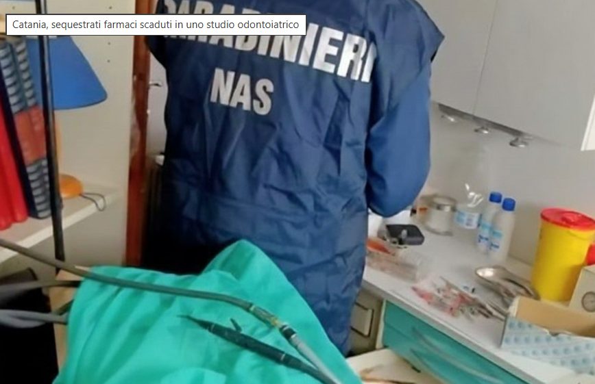 Catania, shock in uno studio odontoiatrico: sequestrati farmaci scaduti