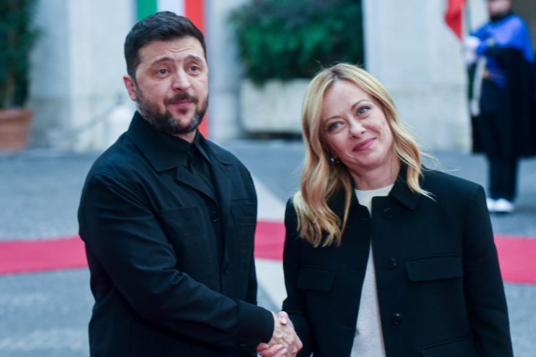 Zelensky in visita a Palazzo Chigi: “Io sempre pronto alle elezioni, mi fido di Giorgia Meloni”
