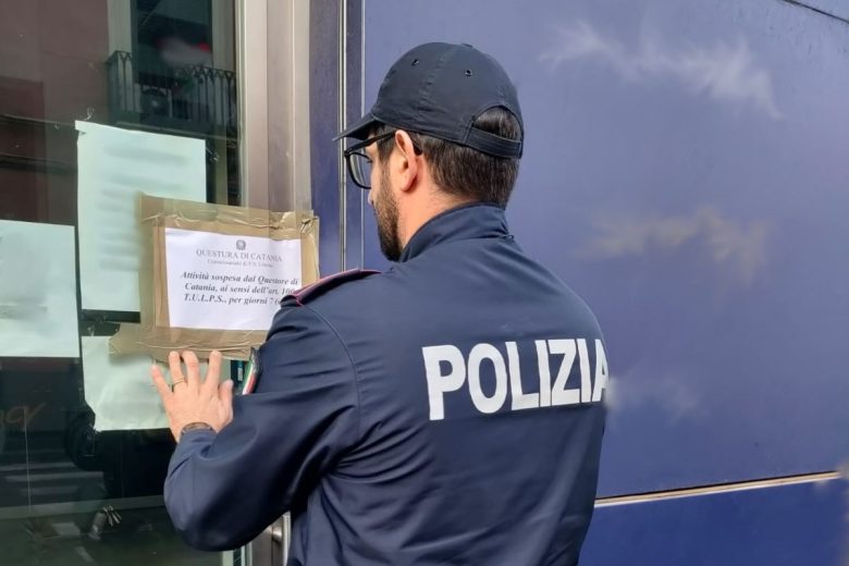 Catania, scommesse e pericolo pubblico: locale di via Palermo chiuso per sette giorni