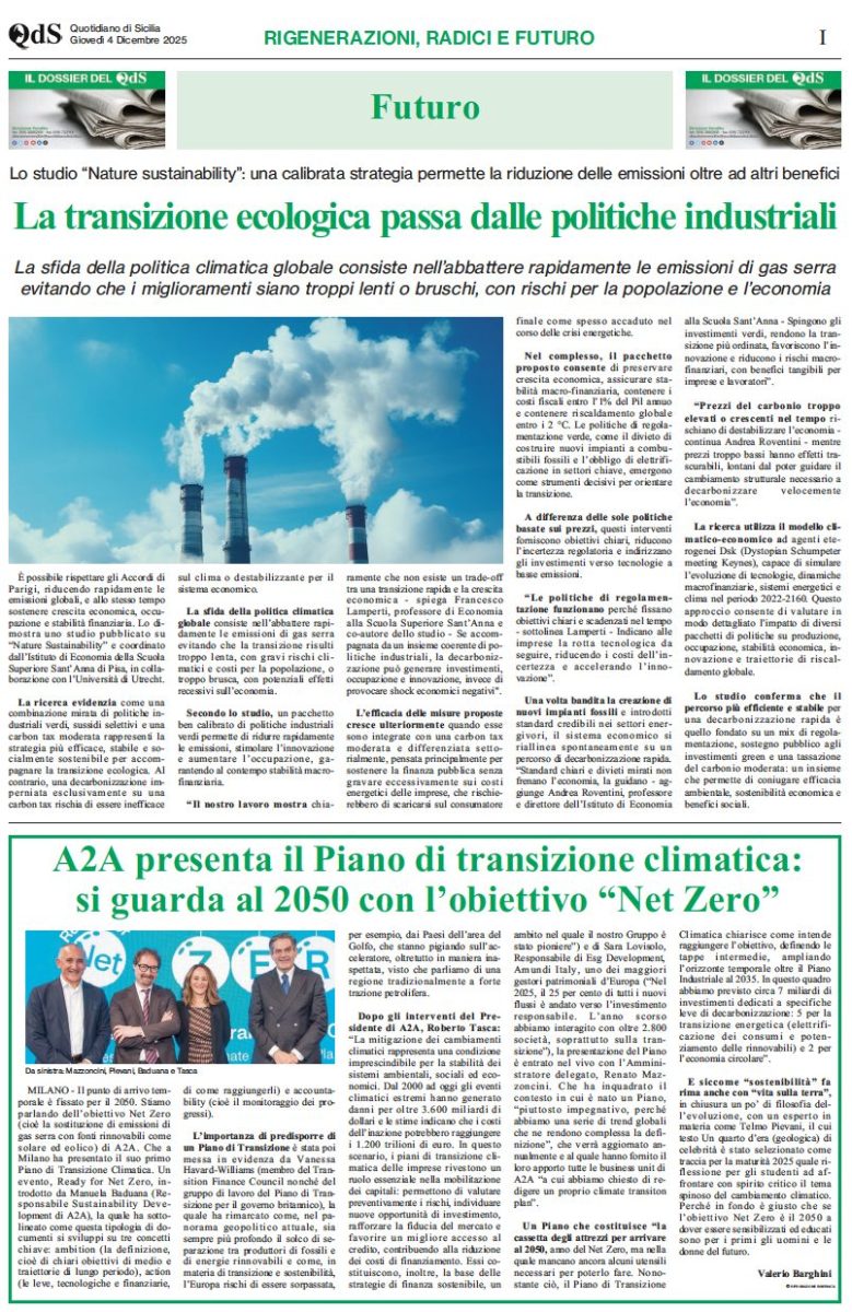 Dossier “Rigenerazioni, radici e futuro”: dalla transizione ecologica alle innovazioni delle smart city