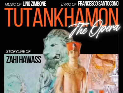 L’opera Tutankhamon al Grande Museo Egizio de Il Cairo il 30 gennaio