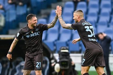 Calcio, Lazio-Napoli 0-2: decidono Spinazzola e Rrahmani