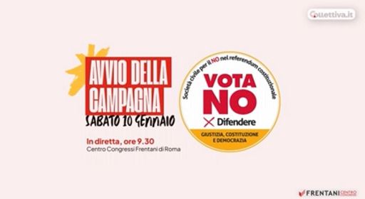 Referendum, in campo società civile per No con Landini, c.sinistra e Anm