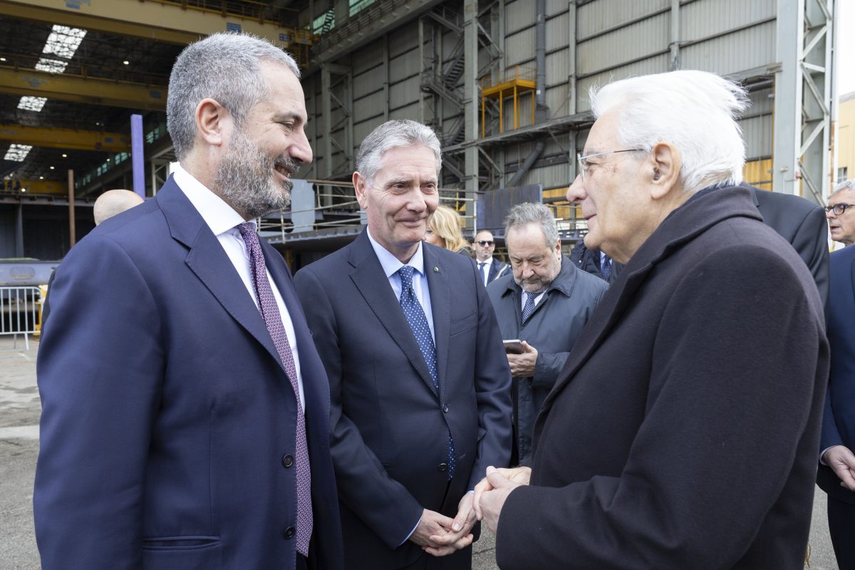 FOTO | Palermo, il Presidente della Repubblica Sergio Mattarella in visita a Fincantieri: “Complimenti alle Maestranze per il lavoro svolto”