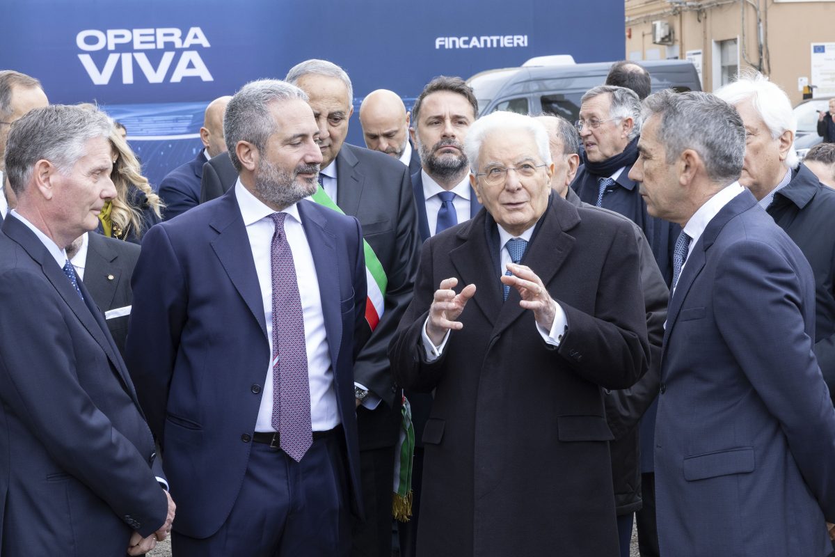 FOTO | Palermo, il Presidente della Repubblica Sergio Mattarella in visita a Fincantieri: “Complimenti alle Maestranze per il lavoro svolto”