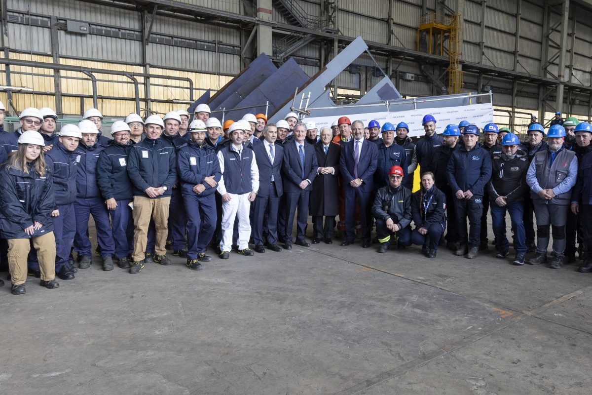 FOTO | Palermo, il Presidente della Repubblica Sergio Mattarella in visita a Fincantieri: “Complimenti alle Maestranze per il lavoro svolto”