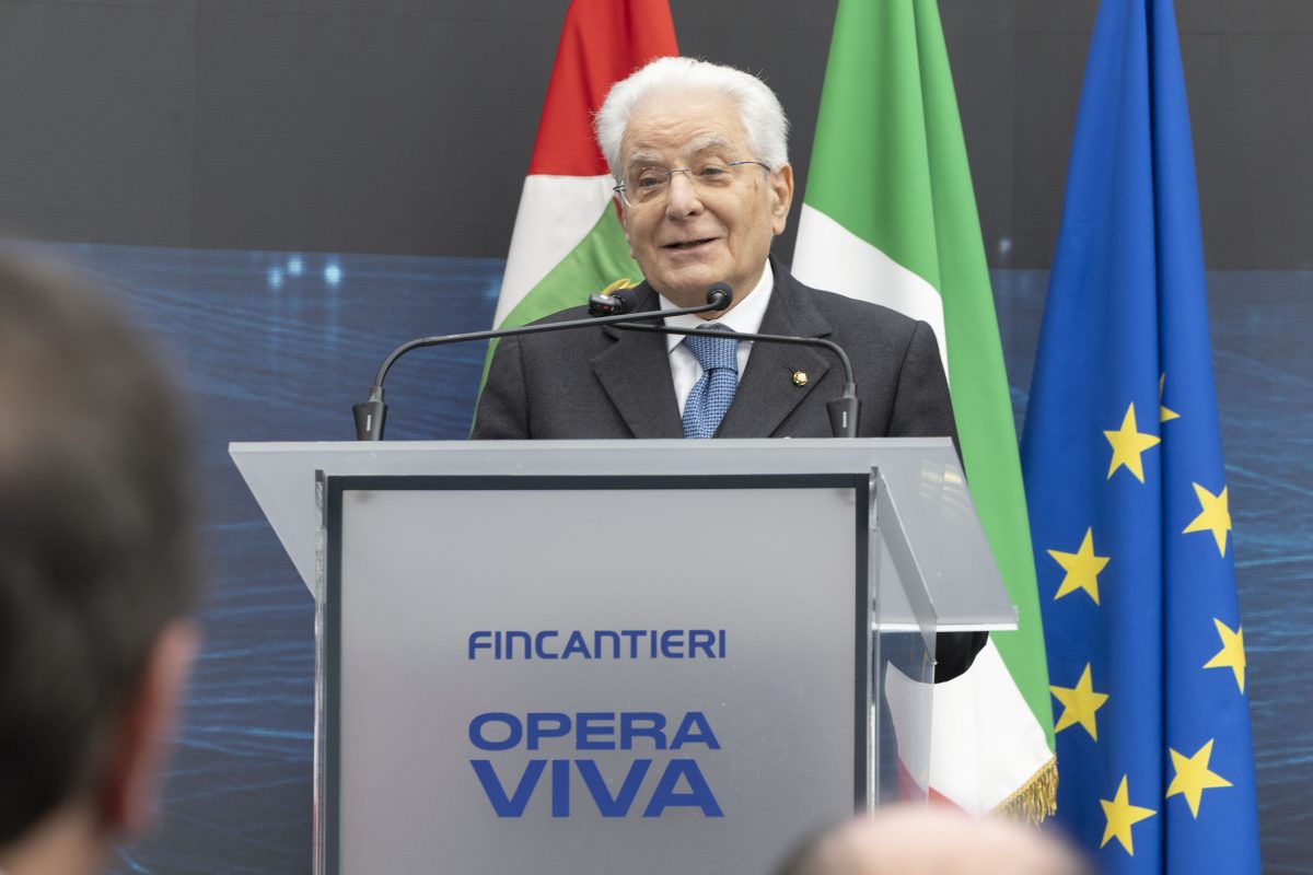 FOTO | Palermo, il Presidente della Repubblica Sergio Mattarella in visita a Fincantieri: “Complimenti alle Maestranze per il lavoro svolto”