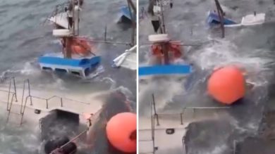 Catania, panico al porto: affondato un peschereccio