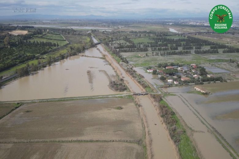 VIDEO | Maltempo, ecco com’è la zona del fiume Simeto dopo il ciclone Harry: il sopralluogo della Forestale