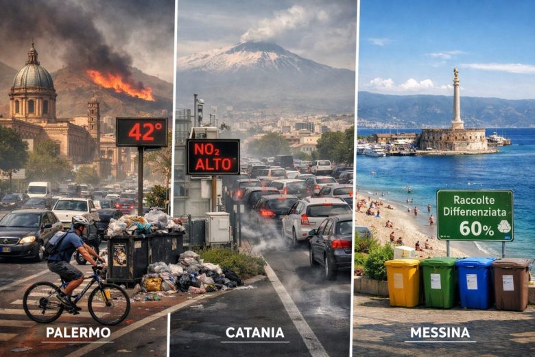 In Sicilia città metropolitane tra smog, rifiuti e caldo estremo