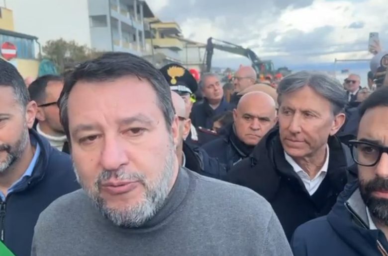 VIDEO | Ciclone Harry, Salvini in Sicilia: “Bisogna fare in fretta, necessario taglio della burocrazia”