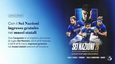 Ingresso gratis in musei statali per chi va al Sei Nazioni di rugby
