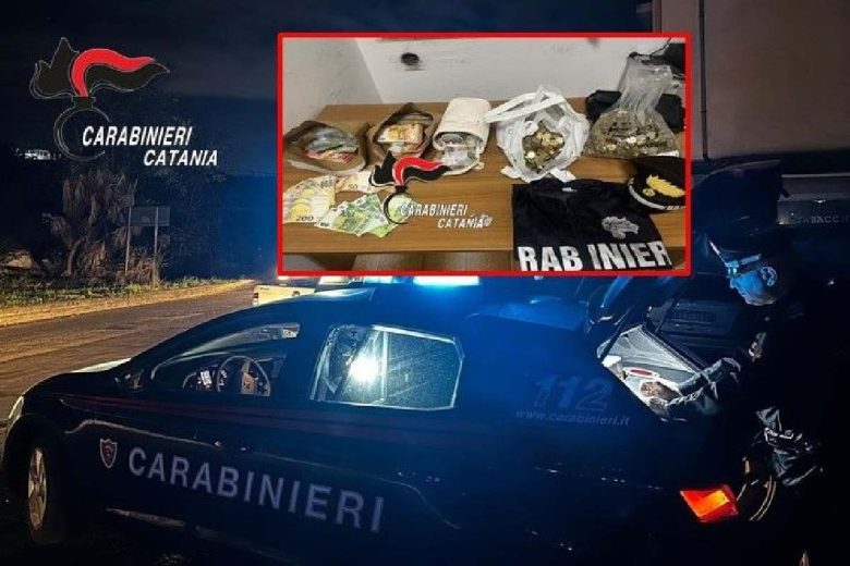 In casa con la droga e 65mila euro, arrestato a Paternò un 40enne e denunciata figlia minorenne
