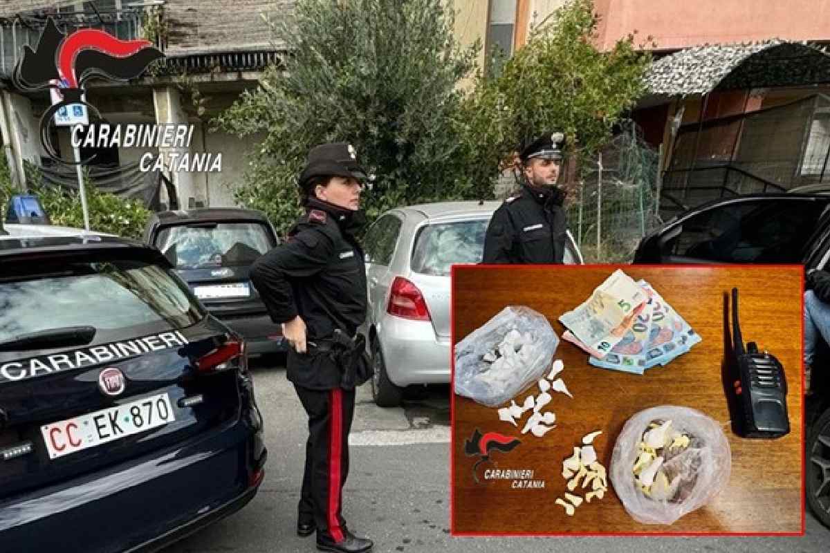 Cocaina e crack addosso, diciottenne arrestato per spaccio di droga a Catania