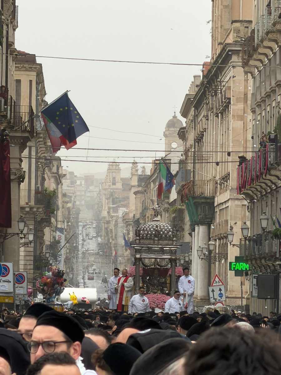 Il fercolo in piazza Cutelli - Sant'Agata 2026, foto di Federico Rosa