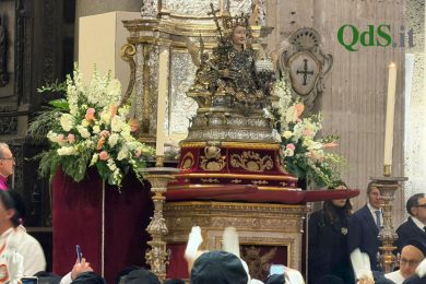 VIDEO | L’uscita di Sant’Agata, dopo la Messa dell’Aurora la Patrona torna tra la gente