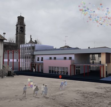 La posa della prima pietra del nuovo oratorio simboleggia e racchiude la grande sfida della comunità parrocchiale dei Santi Ippolito e Cassiano