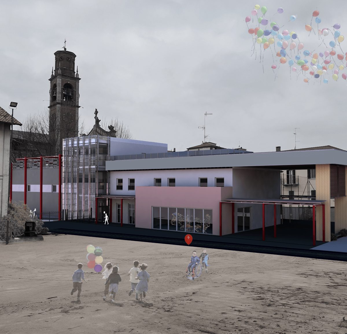 La posa della prima pietra del nuovo oratorio simboleggia e racchiude la grande sfida della comunità parrocchiale dei Santi Ippolito e Cassiano