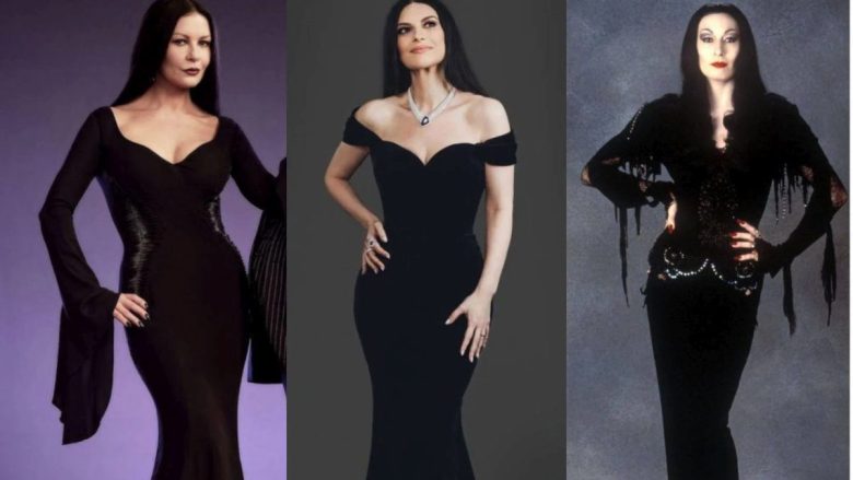 Sanremo 2026, Laura Pausini “dark edition”: scende le scale e il web “vede” Morticia Addams