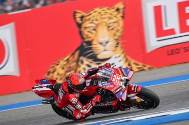 MotoGp: Marquez ritiro per foratura: “Gomma esplosa sul cordolo”