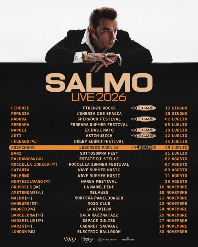 Salmo torna dal vivo in Europa, 9 date nelle principali città