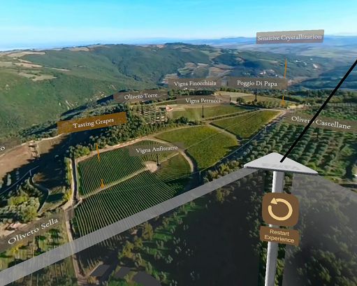 Vino, Podere Forte lancia visita in realtà virtuale con Meta Quest 3