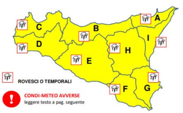 Occhio al maltempo in Sicilia: scatta l’allerta meteo per domenica 15 marzo, le previsioni