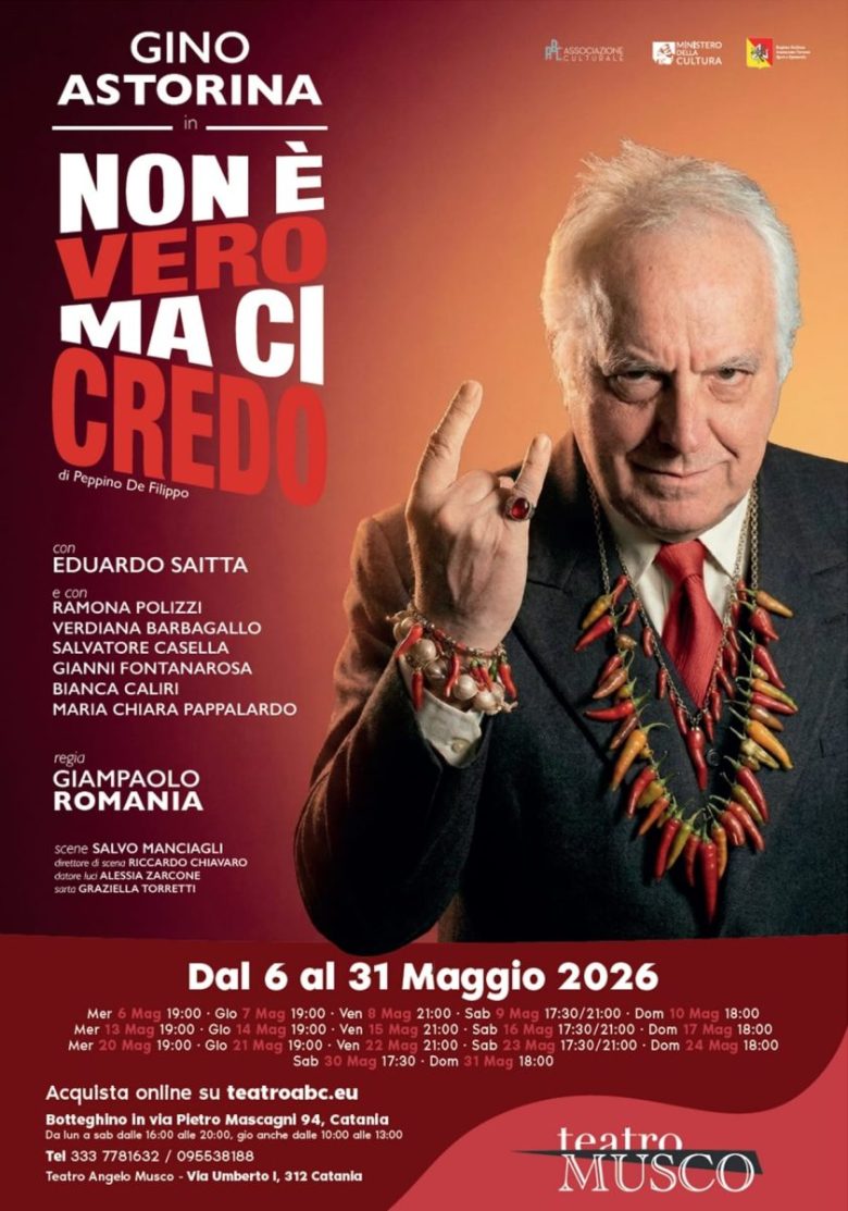 “Non è vero ma ci credo” in scena al Teatro Musco di Catania