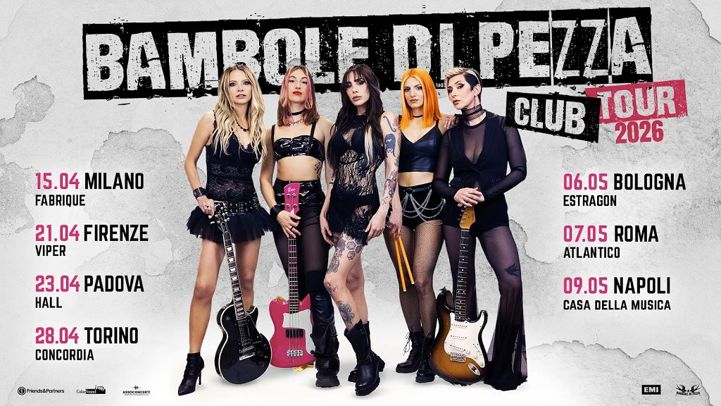 Le Bambole di Pezza ripartono dai live col nuovo “Club Tour 2026″ Le Bambole di Pezza ripartono dai live col nuovo “Club Tour 2026″