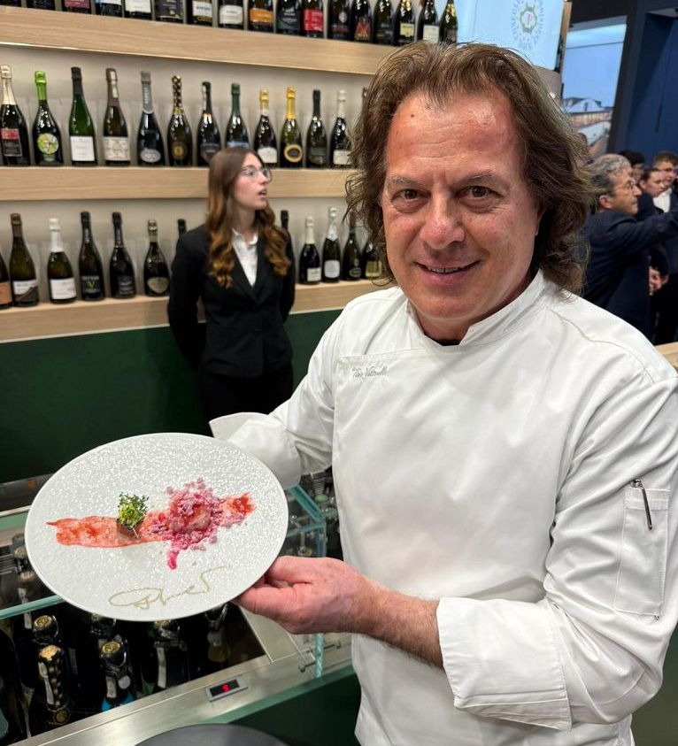 Lo chef Tino Vettorello firma Red Carpet, piatto esclusivo al Vinitaly